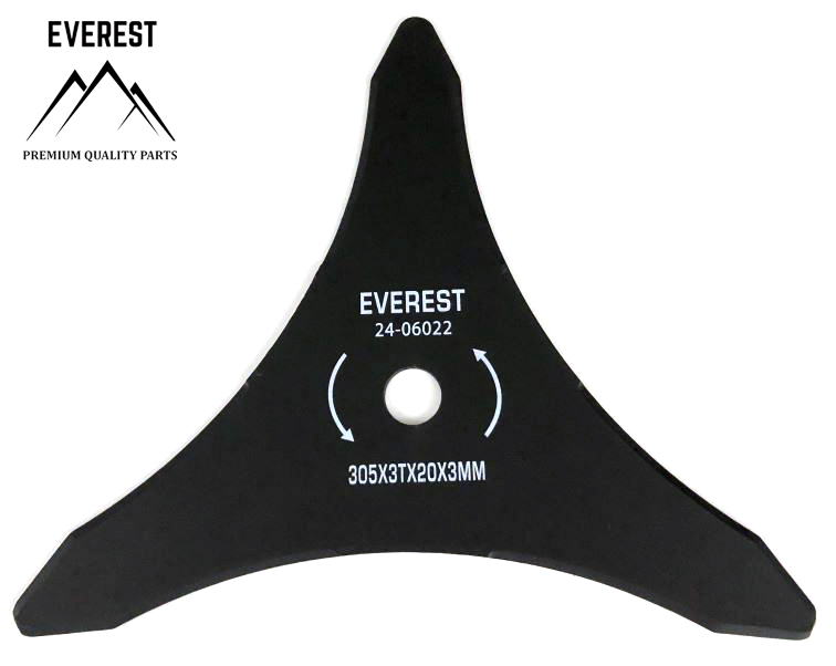 UNIVERSAL CUTTING BLADE 3 TEETH HOLE DIAMETER 20mm WIDTH 305mm THICKNESS 3mm EVEREST
