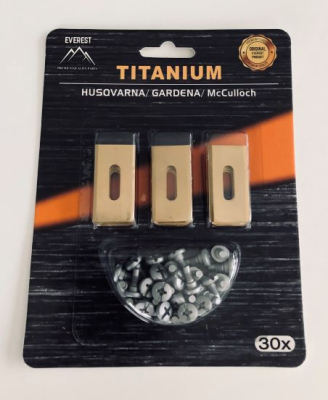 AUTOMOWER BLADE HUSQVARNA GARDENA 35mm TITANIUM NEW SET 30 PCS EVEREST