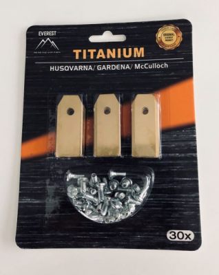 AUTOMOWER BLADE HUSQVARNA GARDENA 43mm TITANIUM SET 30 PCS EVEREST