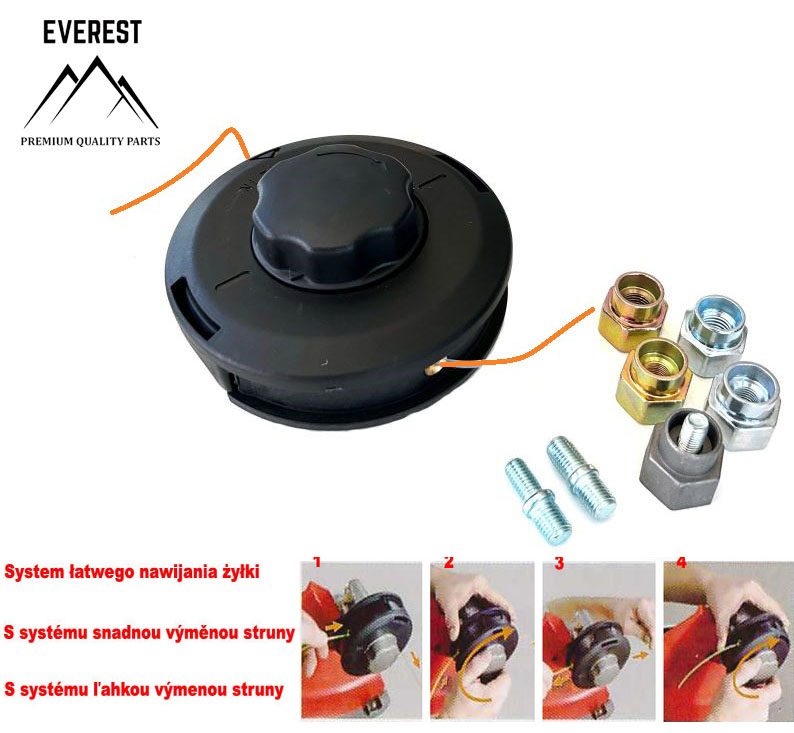 SEMI-AUTOMATIC TRIMMER HEAD 130mm PRO 10x1.25L EVEREST
