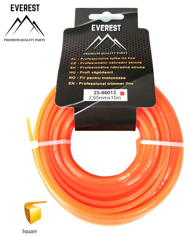 SQUARE TRIMMER LINE 2.65mm 15M EVEREST
