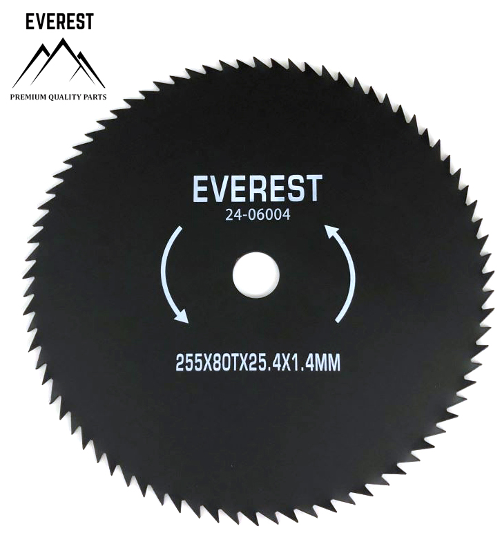 UNIVERSAL CUTTING BLADE 80 TEETH HOLE DIAMETER 25.4mm WIDTH 255mm THICKNESS 1.4mm EVEREST
