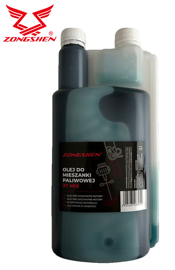 ZONGSHEN OIL FOR 2T MIX 1L WITH DISPENSER GREEN