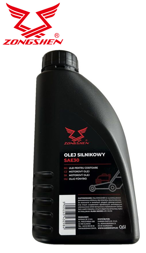 ZONGSHEN OIL FOR LAWNMOWERS SAE30 0.6L