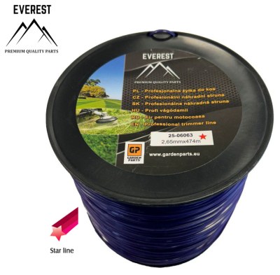 TRIMMER LINE STAR 2.65mm 474M PURPLE PROFESSIONAL EVEREST