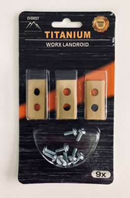 MOWER ROBOT BLADES WORX NAC TITANIUM SET 9 PCS EVEREST