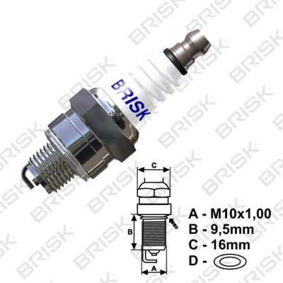 SPARK PLUG BRISK SR14C HUSQVARNA MAKITA