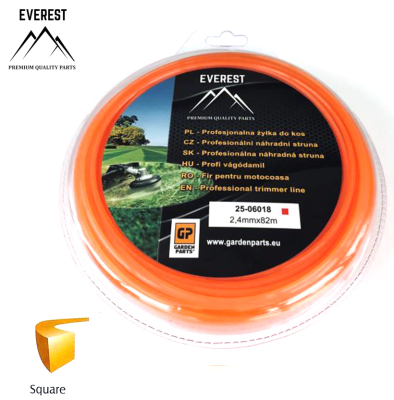 SQUARE TRIMMER LINE 2.4mm 82M EVEREST