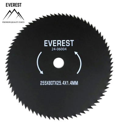 UNIVERSAL CUTTING BLADE 80 TEETH HOLE DIAMETER 25.4mm WIDTH 255mm THICKNESS 1.4mm EVEREST