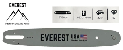 GUIDE BAR 15" .325 1.6mm 62DL EVEREST