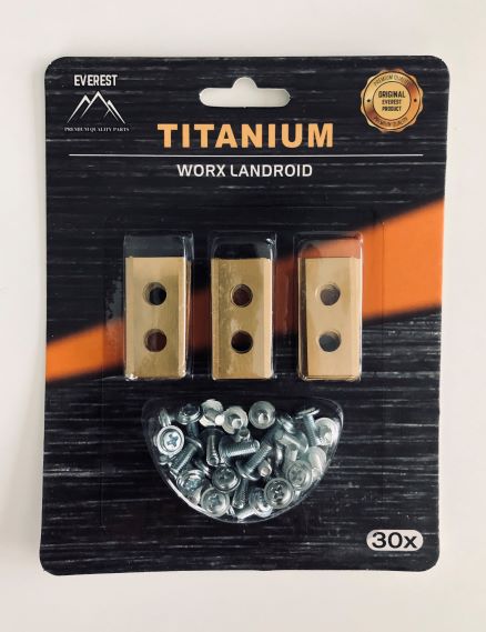 MOWER ROBOT BLADES WORX NAC TITANIUM SET 30 PCS EVEREST