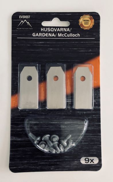 AUTOMOWER BLADE HUSQVARNA GARDENA 43mm SET 9 PCS EVEREST